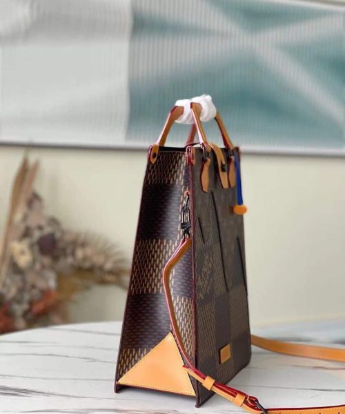 1:1 Replica Louis Vuitton LV Nigo Mini Damier Ebene And Monogram Canvas Luxury Bag For Women N40355 -35cm