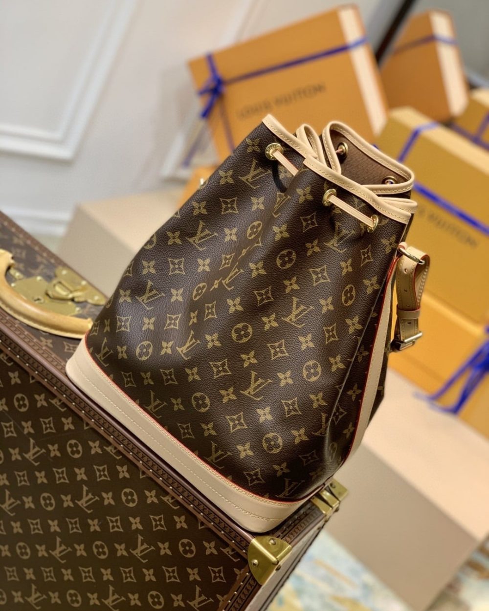 1:1 Replica Louis Vuitton LV Noé Monogram Canvas Luxury Bag For Women M42224 - 13.4in/36cm