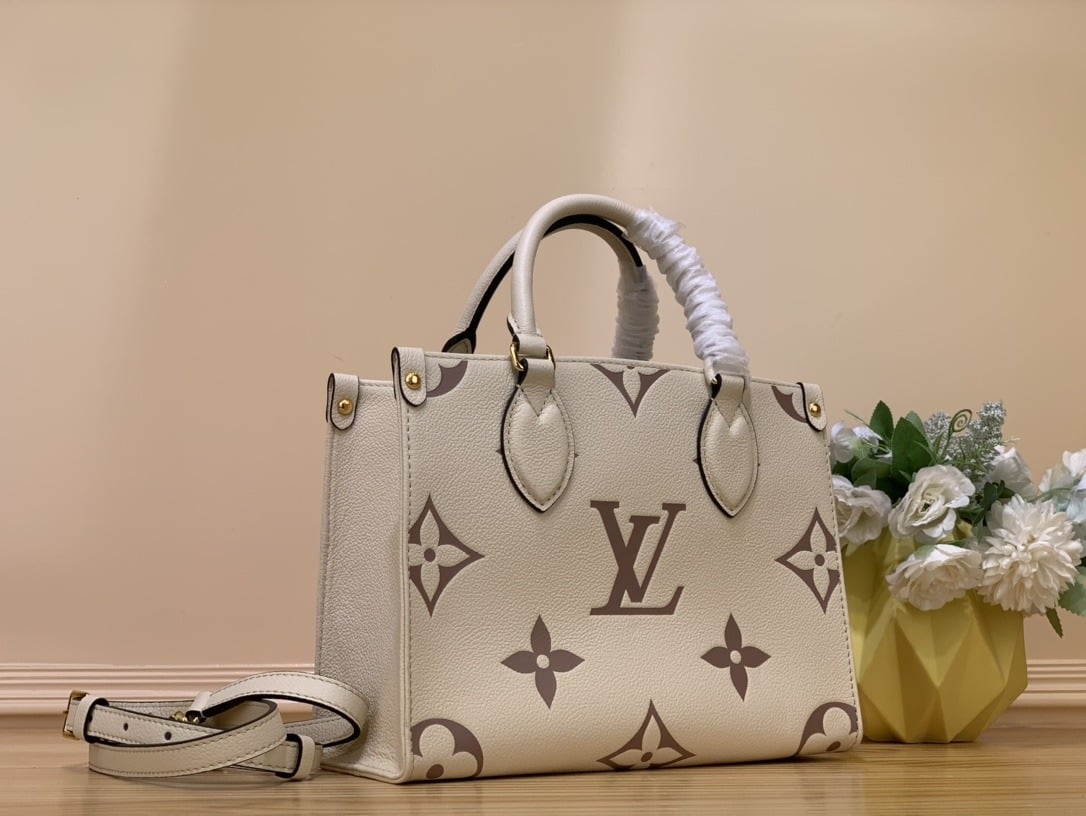 1:1 Replica Louis Vuitton LV OnTheGo PM Bag Monogram Empreinte Beige Luxury Bag For Women - 9.8in/25cm - Image 6