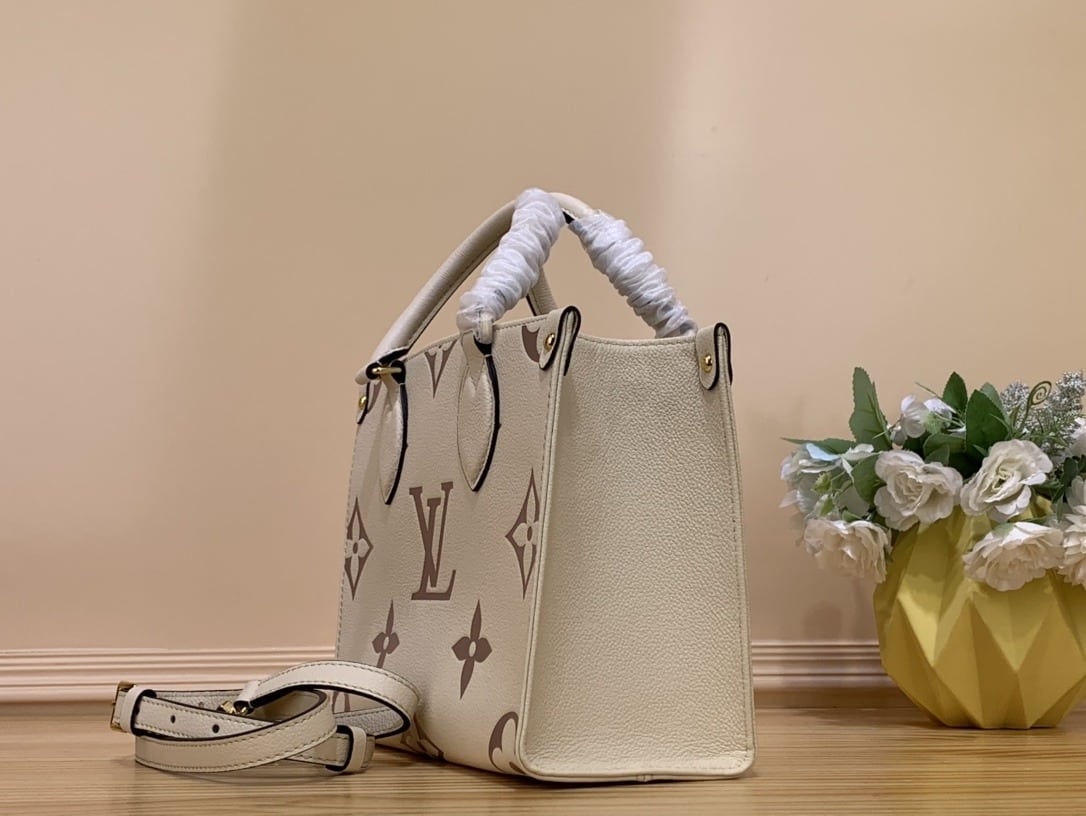 1:1 Replica Louis Vuitton LV OnTheGo PM Bag Monogram Empreinte Beige Luxury Bag For Women - 9.8in/25cm - Image 5