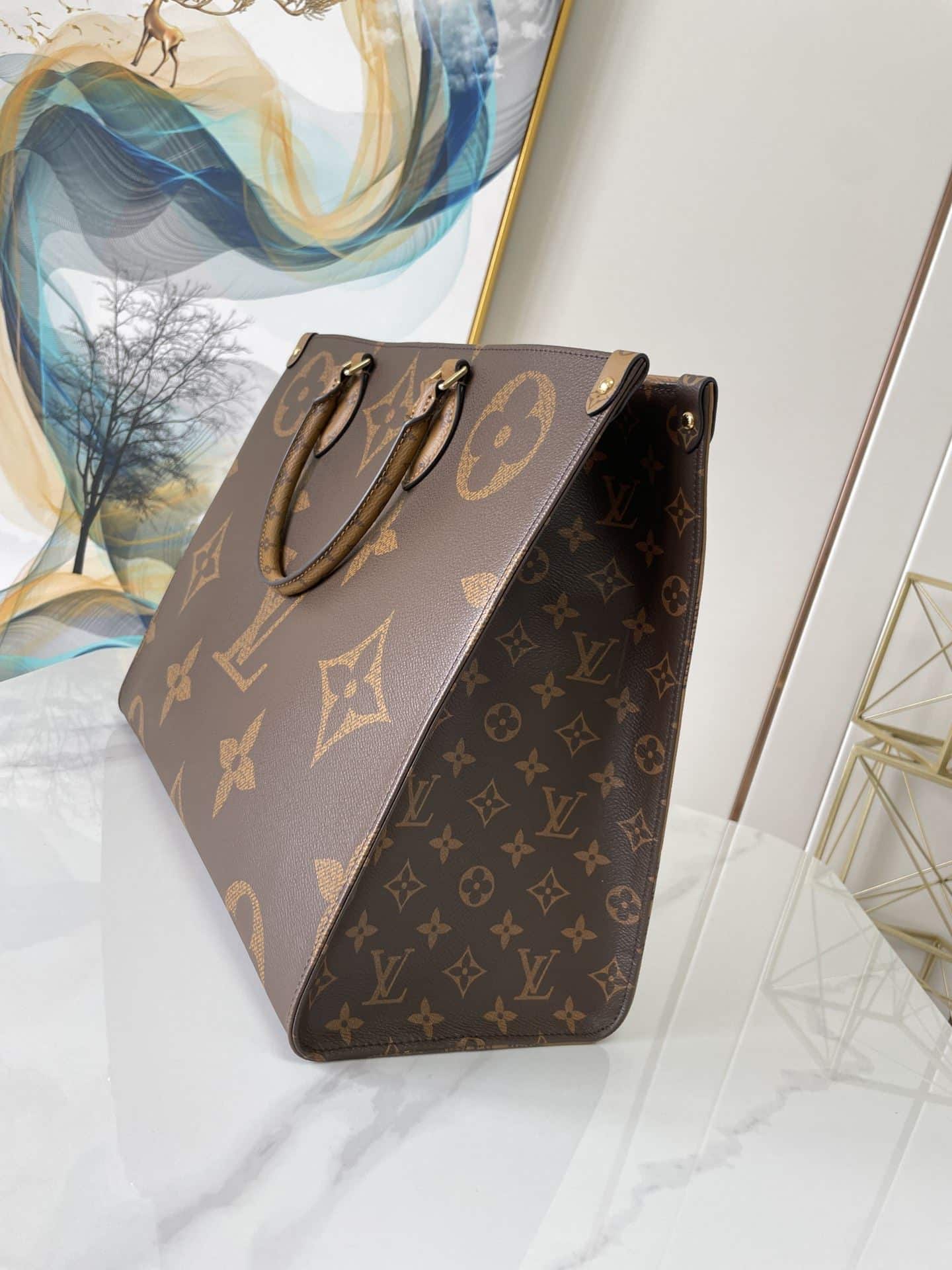 1:1 Replica Louis Vuitton LV OnTheGo GM Monogram Canvas Luxury Bag For Women M44576 - 16.1in/41cm - Image 7