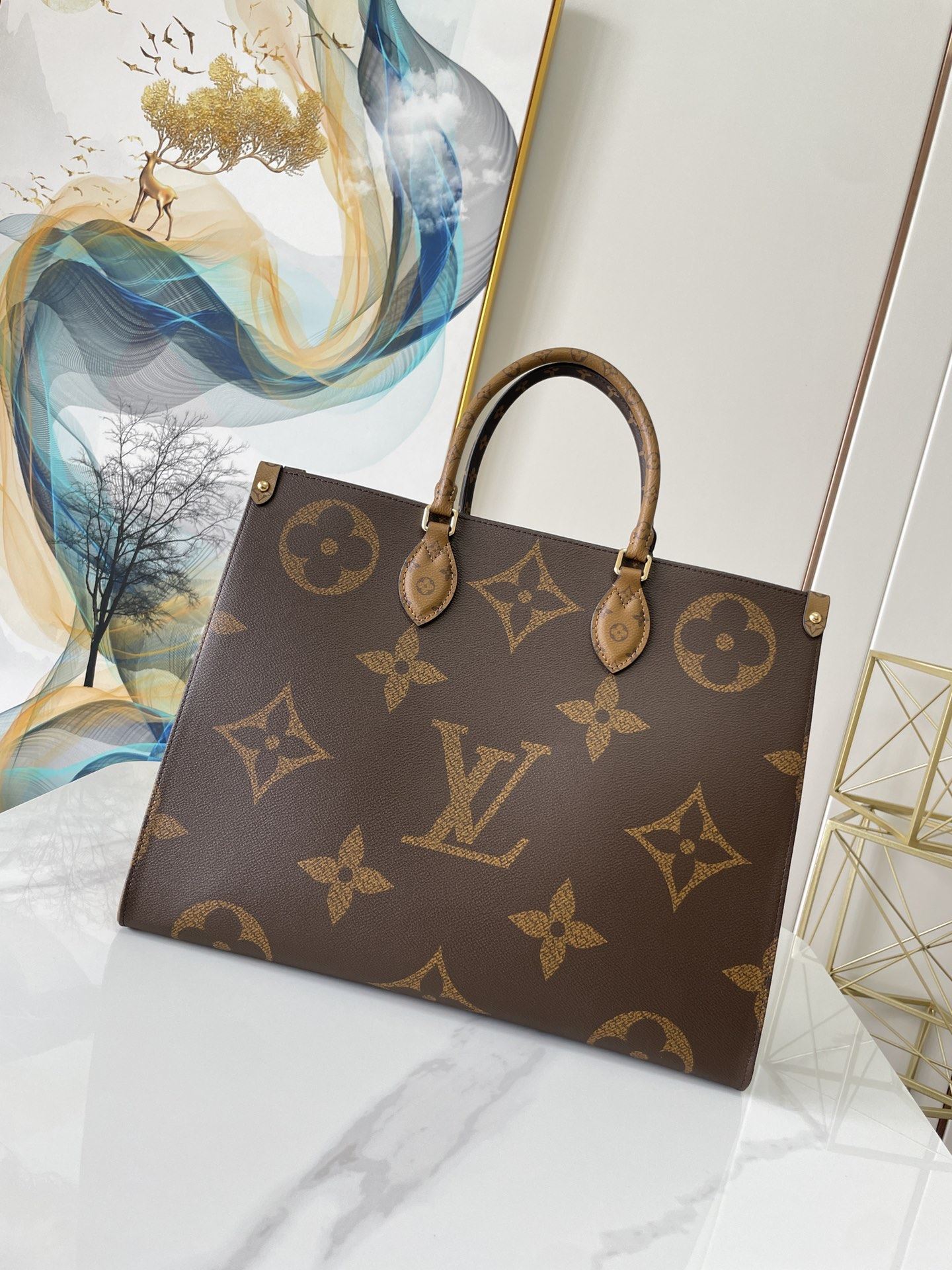 1:1 Replica Louis Vuitton LV OnTheGo GM Monogram Canvas Luxury Bag For Women M44576 - 16.1in/41cm - Image 6