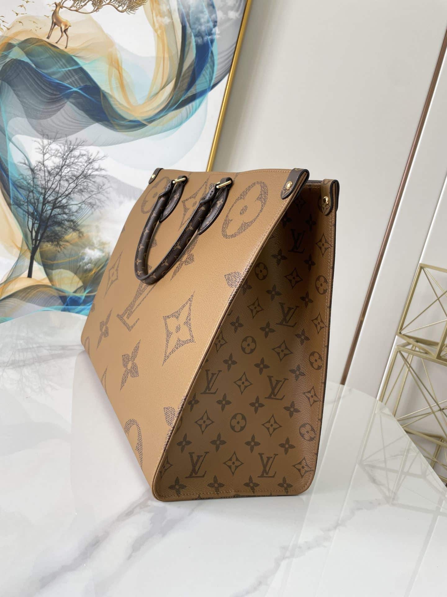 1:1 Replica Louis Vuitton LV OnTheGo GM Monogram Canvas Luxury Bag For Women M44576 - 16.1in/41cm - Image 8