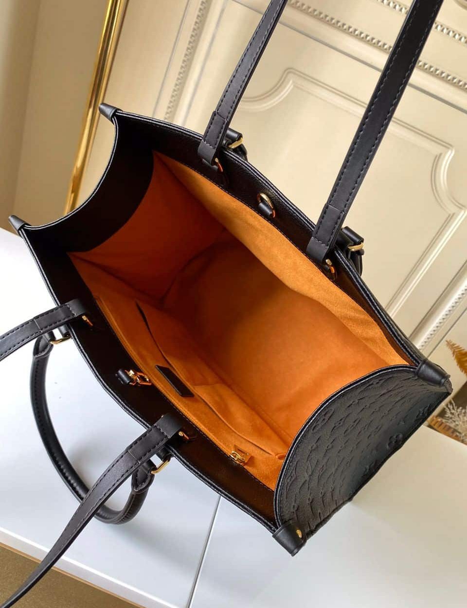 1:1 Replica Louis Vuitton LV Onthego MM Monogram Empreinte Leather Luxury Bag For Women M45595 - 35cm