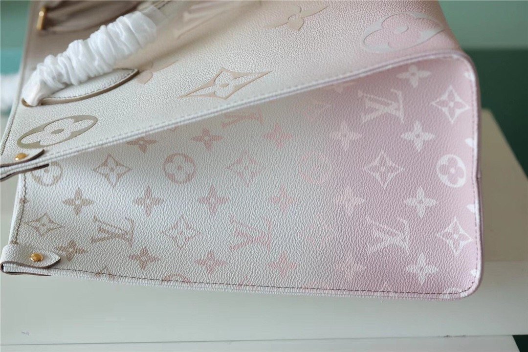 1:1 Replica Louis Vuitton LV Onthego MM Monogram Canvas Sunset Kaki Luxury Bag For Women M20510 - 13.8in/35cm - Image 5