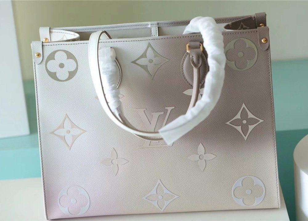 1:1 Replica Louis Vuitton LV Onthego MM Monogram Canvas Sunset Kaki Luxury Bag For Women M20510 - 13.8in/35cm