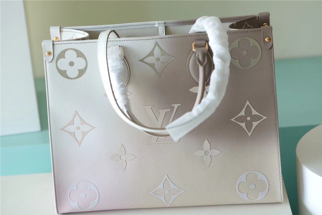 1:1 Replica Louis Vuitton LV Onthego MM Monogram Canvas Sunset Kaki Luxury Bag For Women M20510 - 13.8in/35cm - Image 2