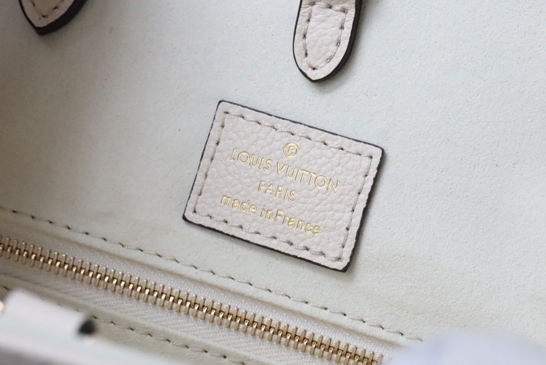 1:1 Replica Louis Vuitton LV OnTheGo MM Monogram Empreinte Cream Luxury Bag For Women M45717 - 13.8in/35cm - Image 3