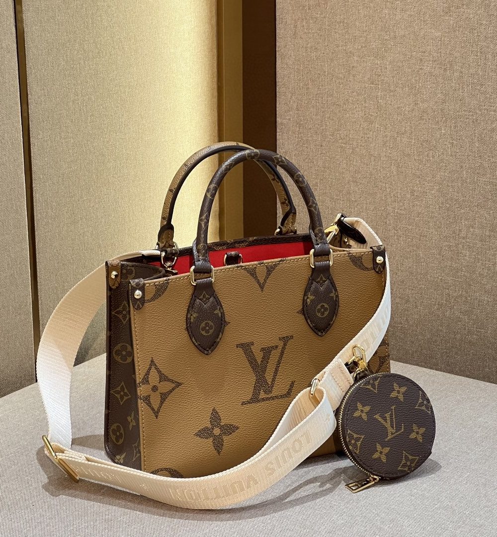 1:1 Replica Louis Vuitton LV OnTheGo PM Monogram Canvas Brown Luxury Bag For Women M46373 - 9.8in/25 cm