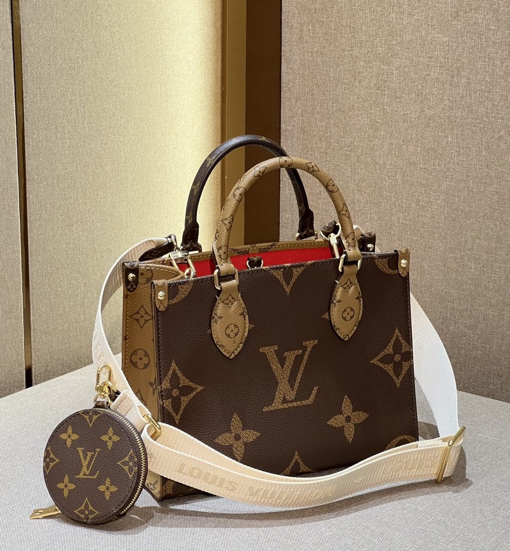 1:1 Replica Louis Vuitton LV OnTheGo PM Monogram Canvas Brown Luxury Bag For Women M46373 - 9.8in/25 cm