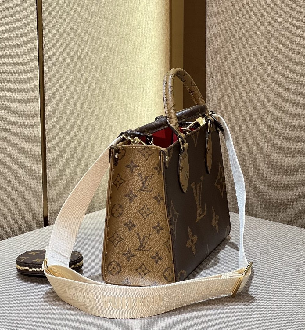 1:1 Replica Louis Vuitton LV OnTheGo PM Monogram Canvas Brown Luxury Bag For Women M46373 - 9.8in/25 cm