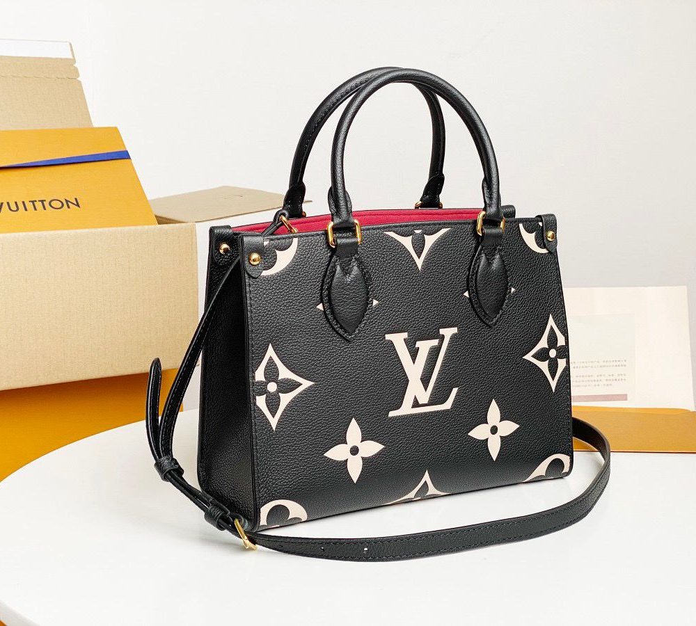 1:1 Replica Louis Vuitton LV OnTheGo PM Bicolor Monogram Empreinte Leather For Women M45659 -  9.8in/25cm