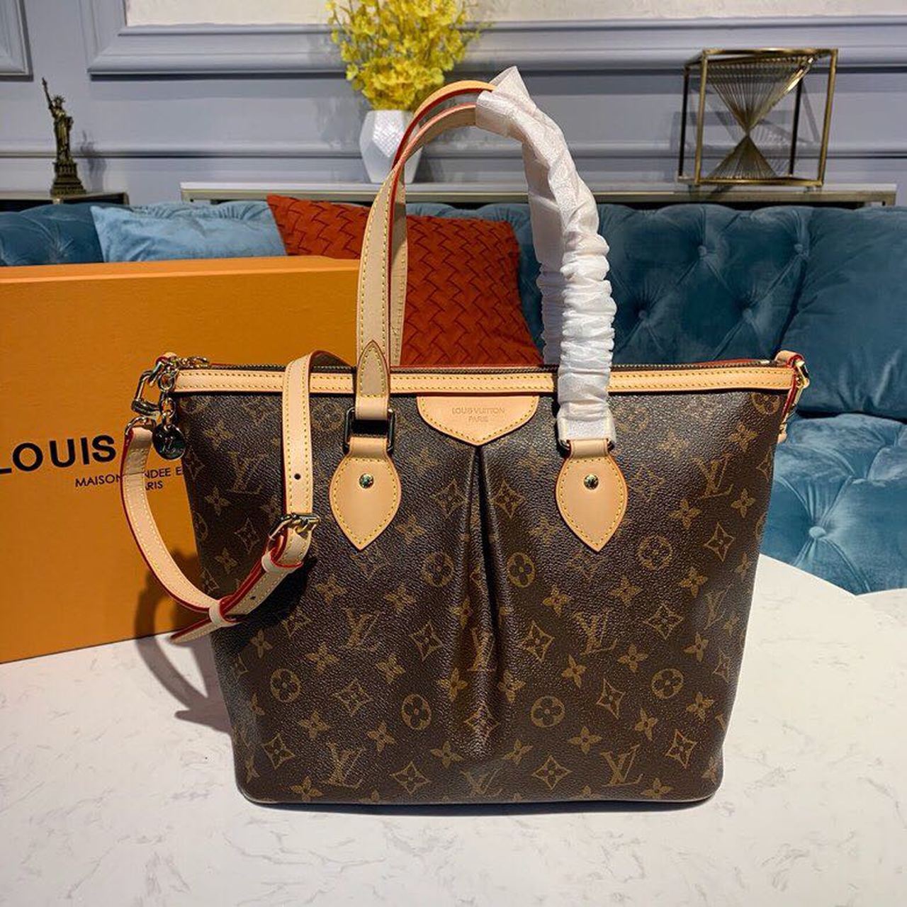 1:1 Replica Louis Vuitton LV Palermo PM Monogram Canvas Luxury Bag For Women M40145 - 11.6in/29.5cm - Image 2