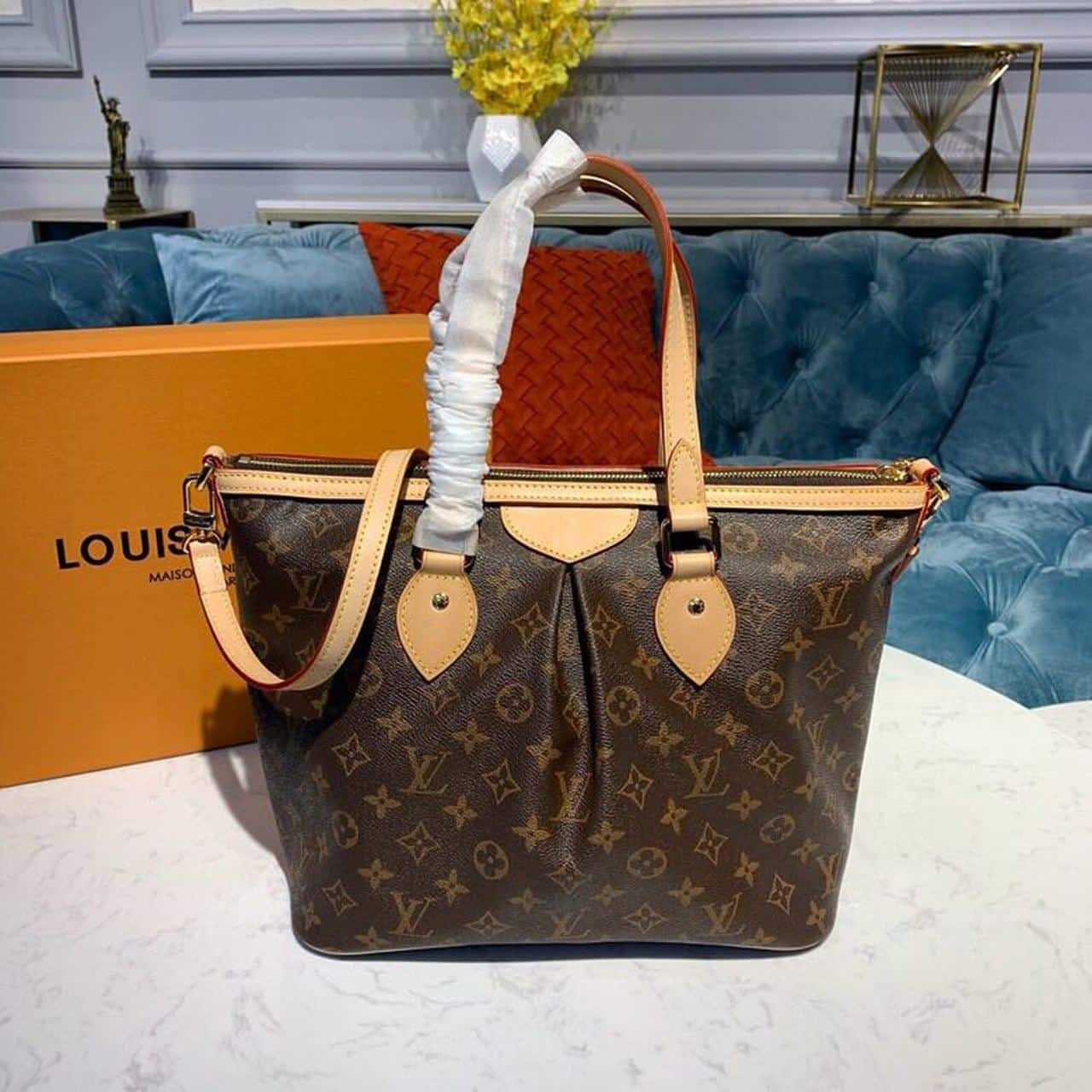 1:1 Replica Louis Vuitton LV Palermo PM Monogram Canvas Luxury Bag For Women M40145 - 11.6in/29.5cm - Image 3