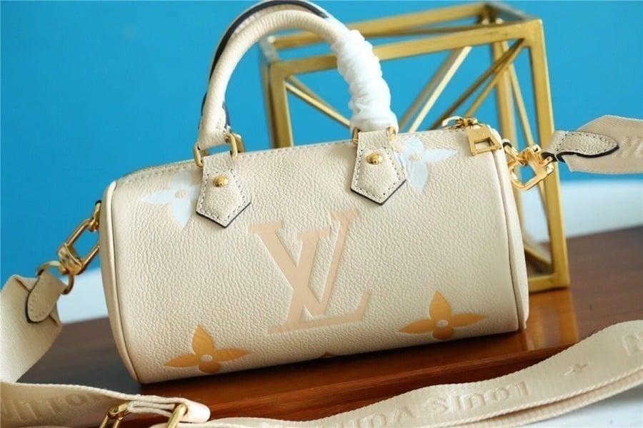 1:1 Replica Louis Vuitton LV Papillon BB Monogram Empreinte Beige Luxury Bag For Women - 7.9in/20cm - Image 7