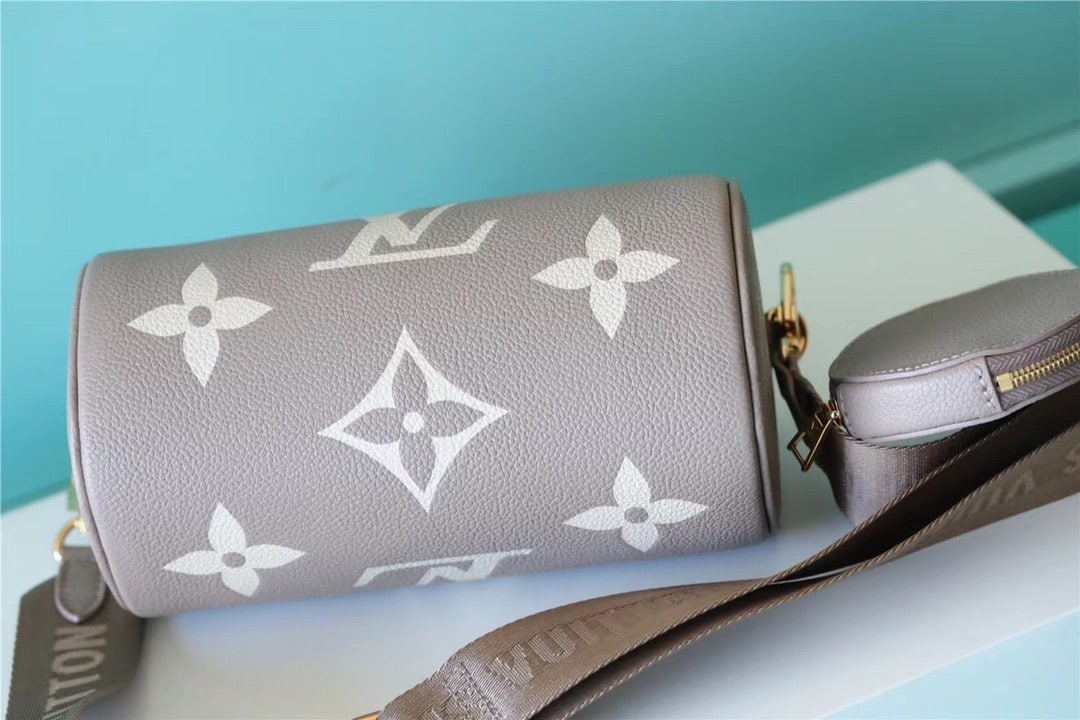 1:1 Replica Louis Vuitton LV Papillon BB Monogram Empreinte Tourterelle / Creme Beige Luxury Bag For Women M46031 - 7.9in/20cm - Image 4