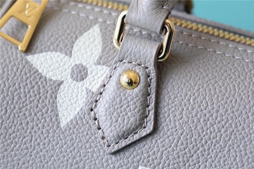 1:1 Replica Louis Vuitton LV Papillon BB Monogram Empreinte Tourterelle / Creme Beige Luxury Bag For Women M46031 - 7.9in/20cm - Image 7