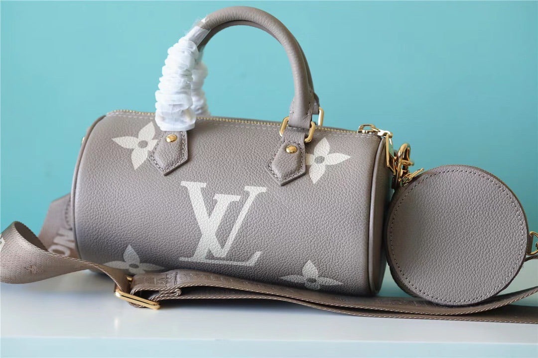 1:1 Replica Louis Vuitton LV Papillon BB Monogram Empreinte Tourterelle / Creme Beige Luxury Bag For Women M46031 - 7.9in/20cm - Image 3