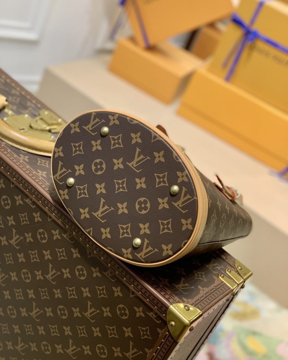 1:1 Replica Louis Vuitton LV Petit Bucket Bag Monogram Canvas Luxury Bag For Women M42238 - 10.2in/26cm