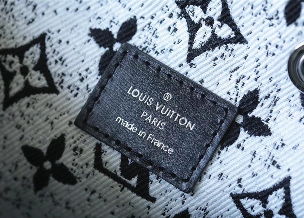 1:1 Replica Louis Vuitton LV Petit Noe Monogram Jacquard Denim Black Luxury Bag For Women - 11.2in/28.5cm