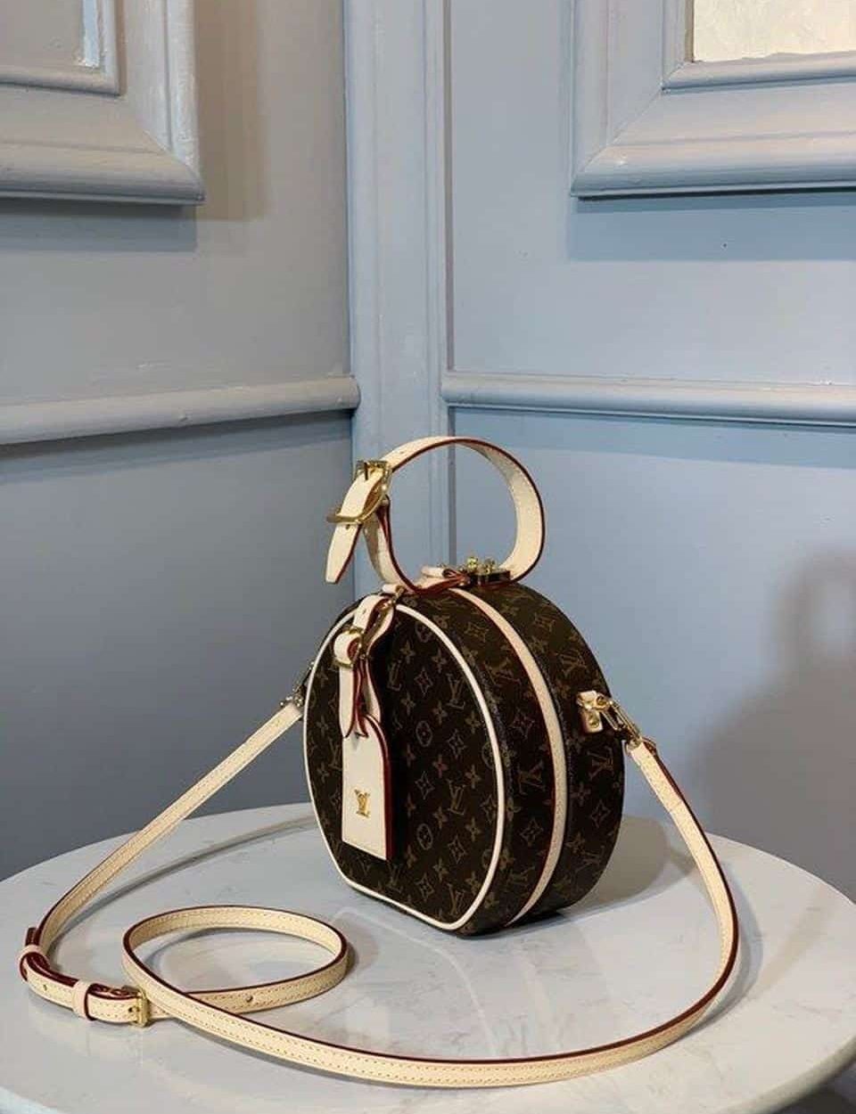1:1 Replica Louis Vuitton LV Petite Boite Chapeau Monogram Canvas Luxury Bag For Women M43514 - 6.9in/17.5cm