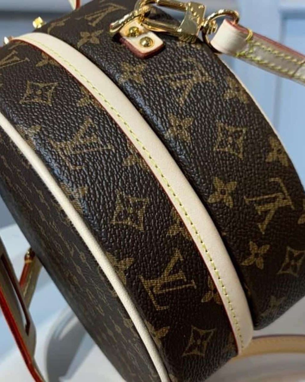 1:1 Replica Louis Vuitton LV Petite Boite Chapeau Monogram Canvas Luxury Bag For Women M43514 - 6.9in/17.5cm