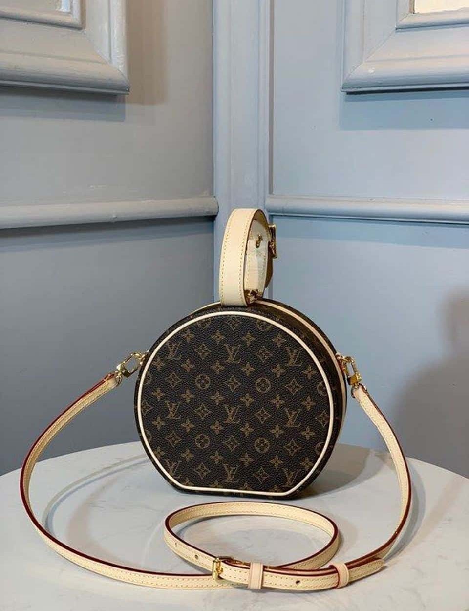 1:1 Replica Louis Vuitton LV Petite Boite Chapeau Monogram Canvas Luxury Bag For Women M43514 - 6.9in/17.5cm