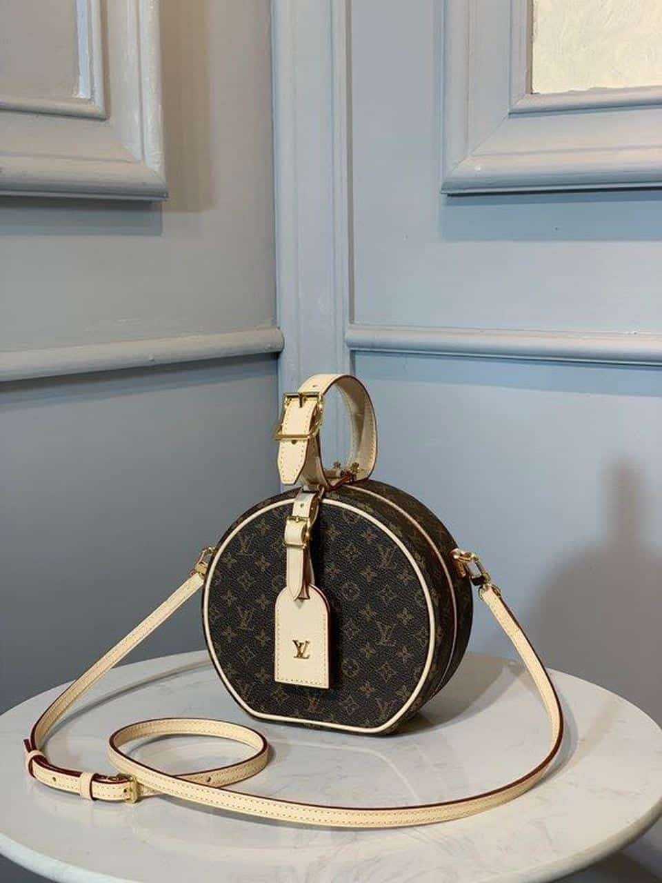 1:1 Replica Louis Vuitton LV Petite Boite Chapeau Monogram Canvas Luxury Bag For Women M43514 - 6.9in/17.5cm - Image 2