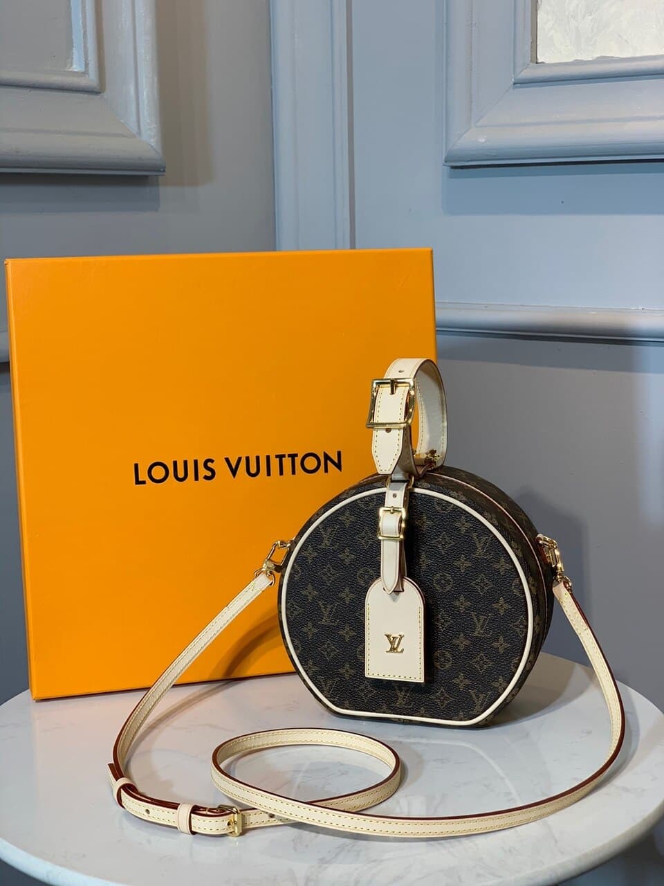 1:1 Replica Louis Vuitton LV Petite Boite Chapeau Monogram Canvas Luxury Bag For Women M43514 - 6.9in/17.5cm - Image 18