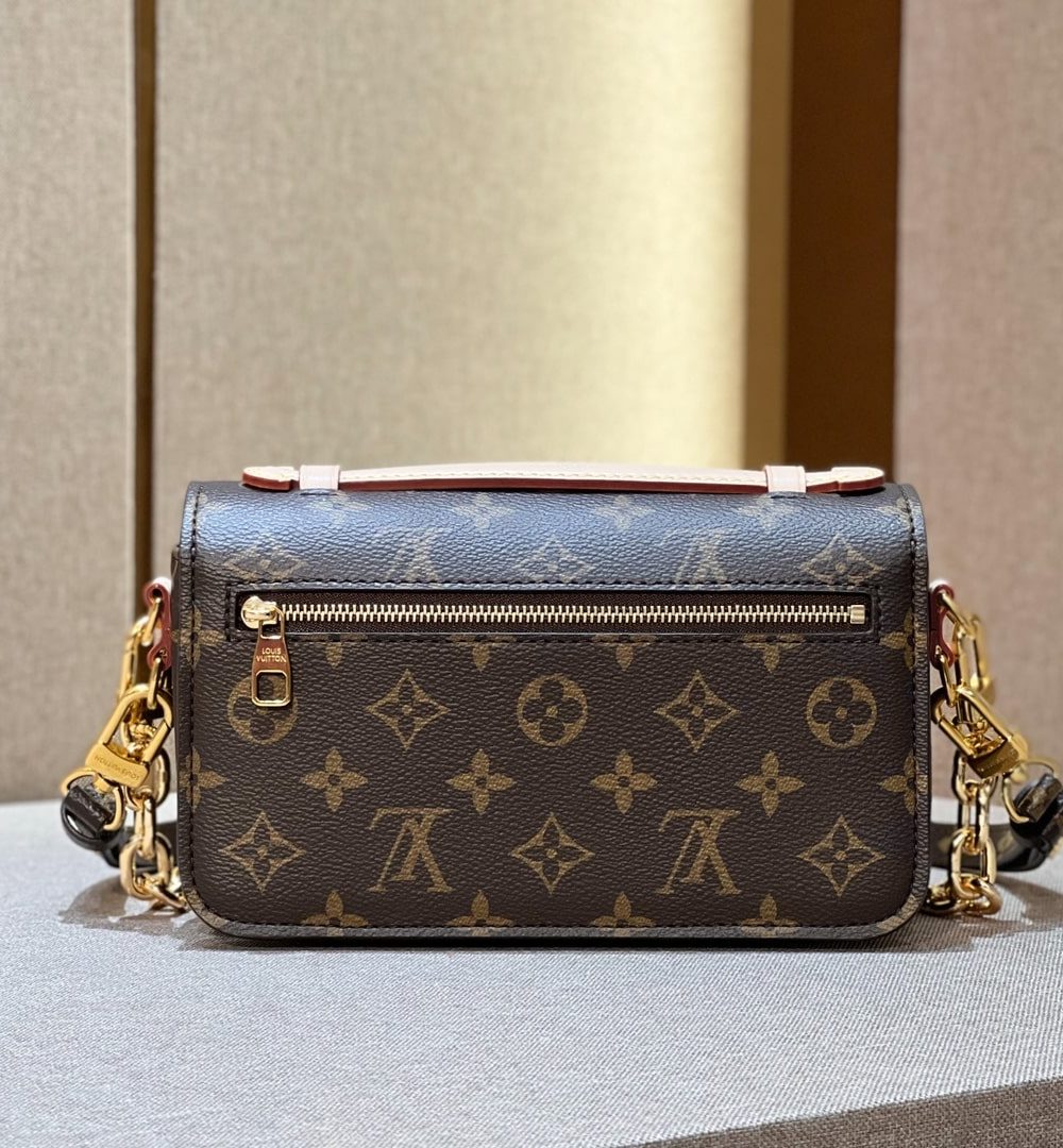 1:1 Replica Louis Vuitton LV Pochette Métis East West Brown Essential Bag For Women M46279‎ 8.5in/21.5cm