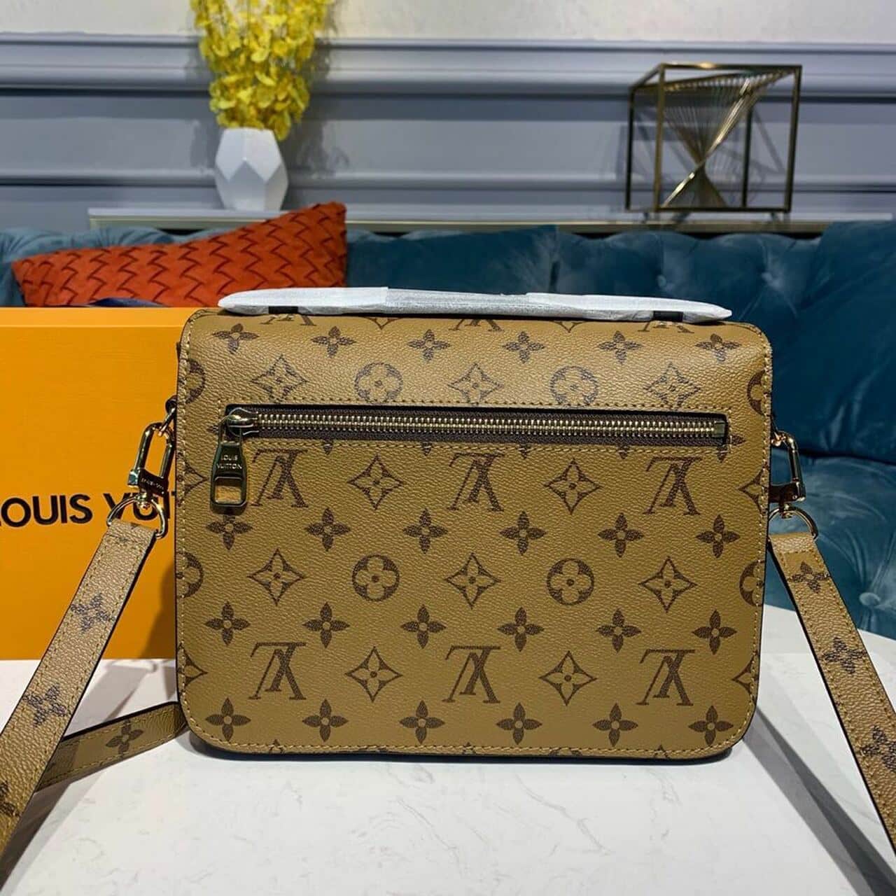 1:1 Replica Louis Vuitton LV Pochette Métis Monogram Reverse Canvas Luxury Bag For Women M44876 - 9.8in/25cm - Image 3