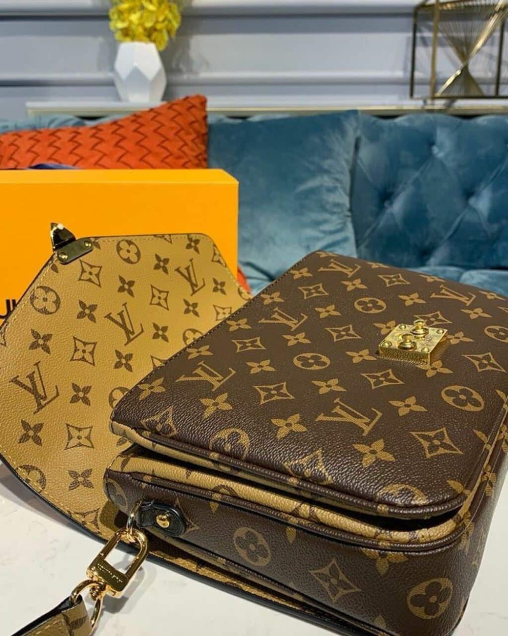 1:1 Replica Louis Vuitton LV Pochette Métis Monogram Reverse Canvas Luxury Bag For Women M44876 - 9.8in/25cm
