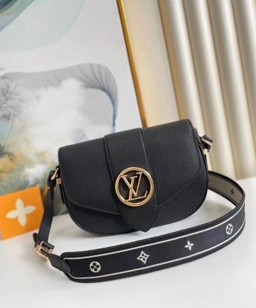 1:1 Replica Louis Vuitton LV Pont 9 Soft PM Black Luxury Bag For Women M58727 8.3 in/21cm