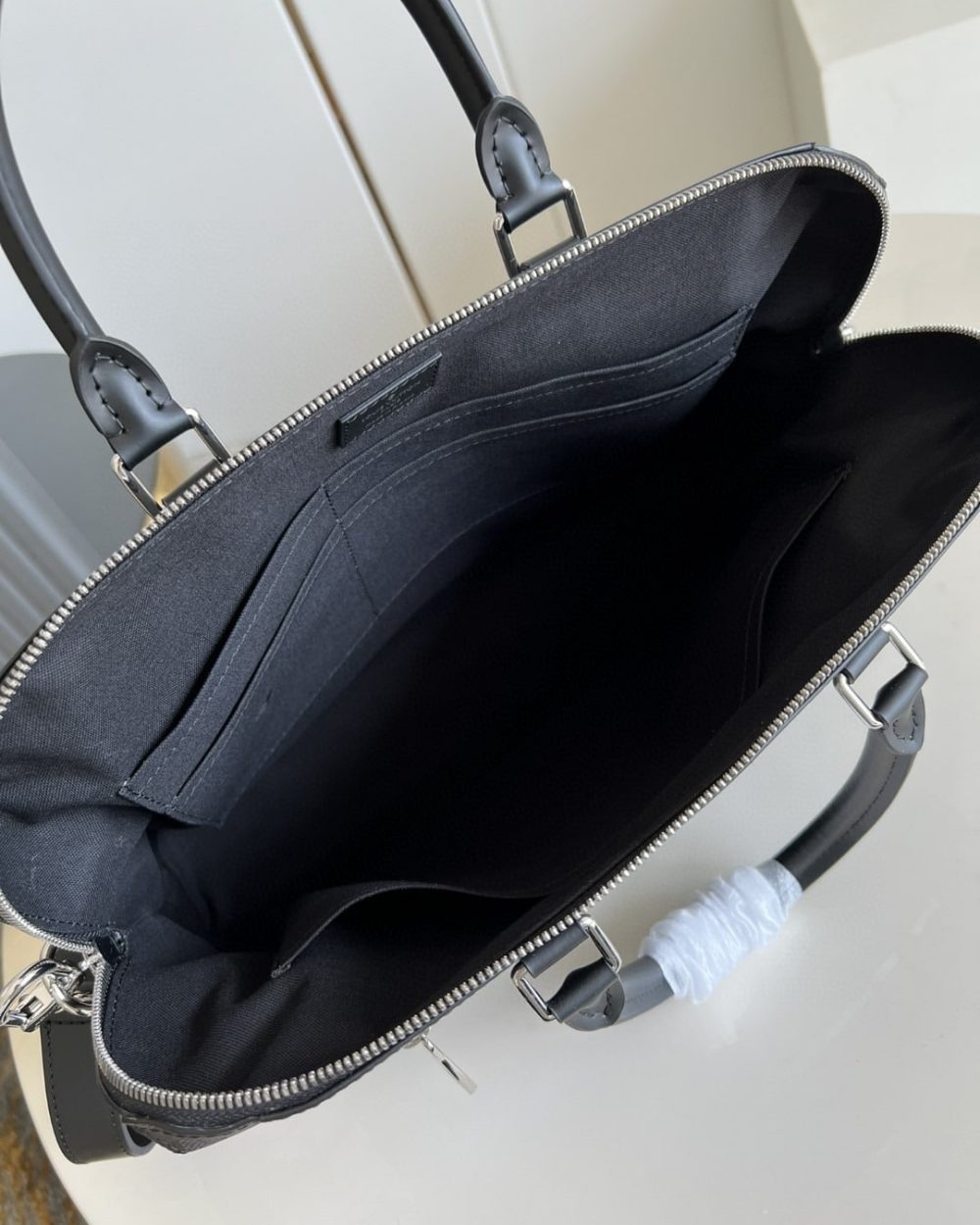 1:1 Replica Louis Vuitton LV Porte-Documents Jour Damier Graphite Canvas Unique Bag For Men N48260 - 14.6in/37cm