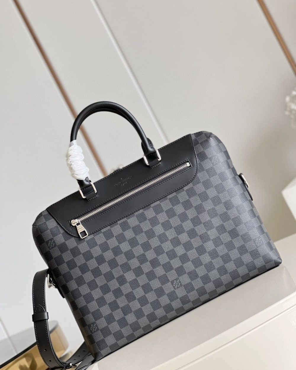 1:1 Replica Louis Vuitton LV Porte-Documents Jour Damier Graphite Canvas Unique Bag For Men N48260 - 14.6in/37cm