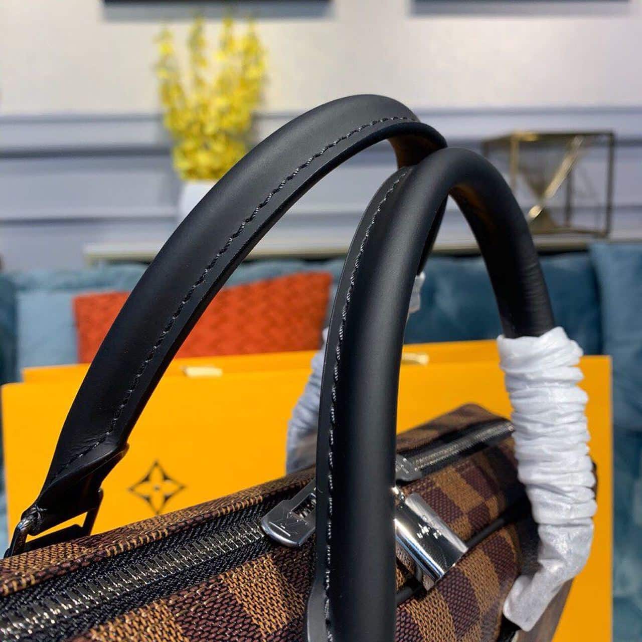 1:1 Replica Louis Vuitton LV Porte-Documents Voyage PM Damier Ebene Canvas Luxury Bag For Women N41466 - 14.6in/37cm - Image 6