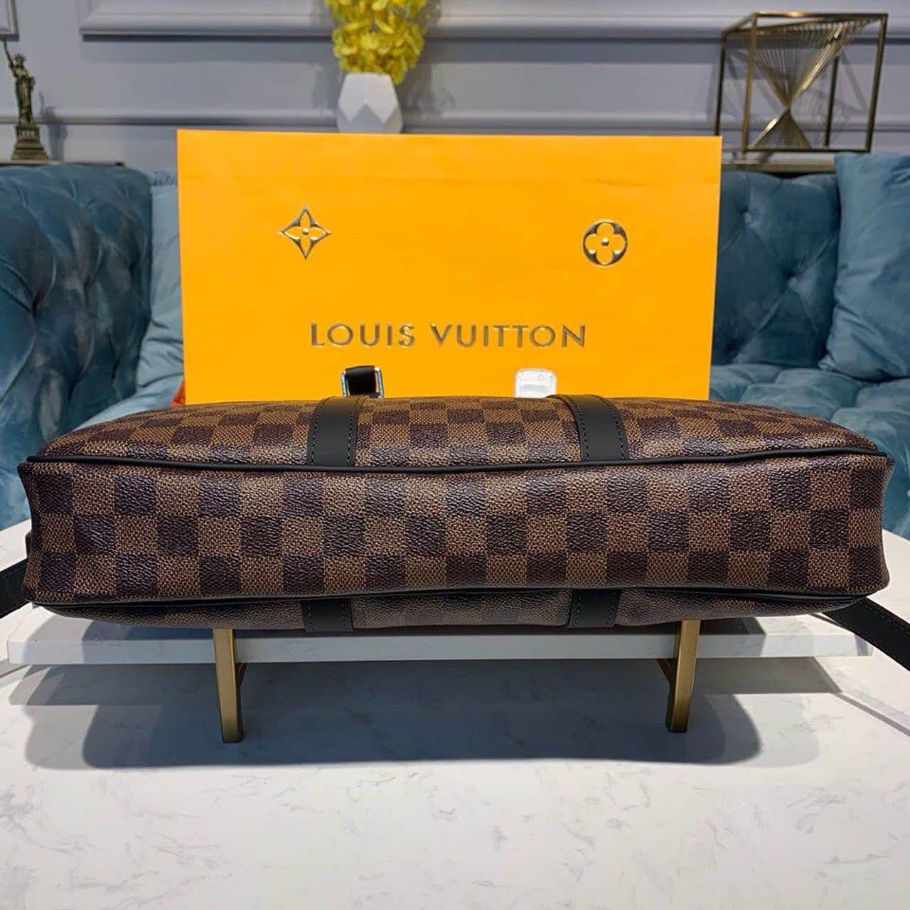 1:1 Replica Louis Vuitton LV Porte-Documents Voyage PM Damier Ebene Canvas Luxury Bag For Women N41466 - 14.6in/37cm - Image 5