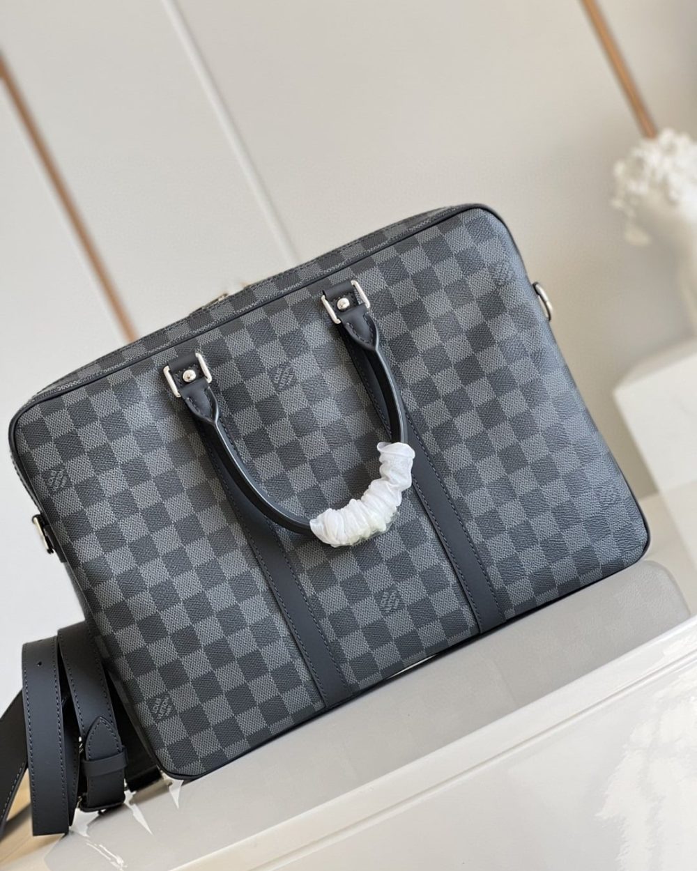 1:1 Replica Louis Vuitton LV Porte Documents Voyage PM Damier Graphite Canvas Unique bag For Men N41478 - 13.8in/35cm