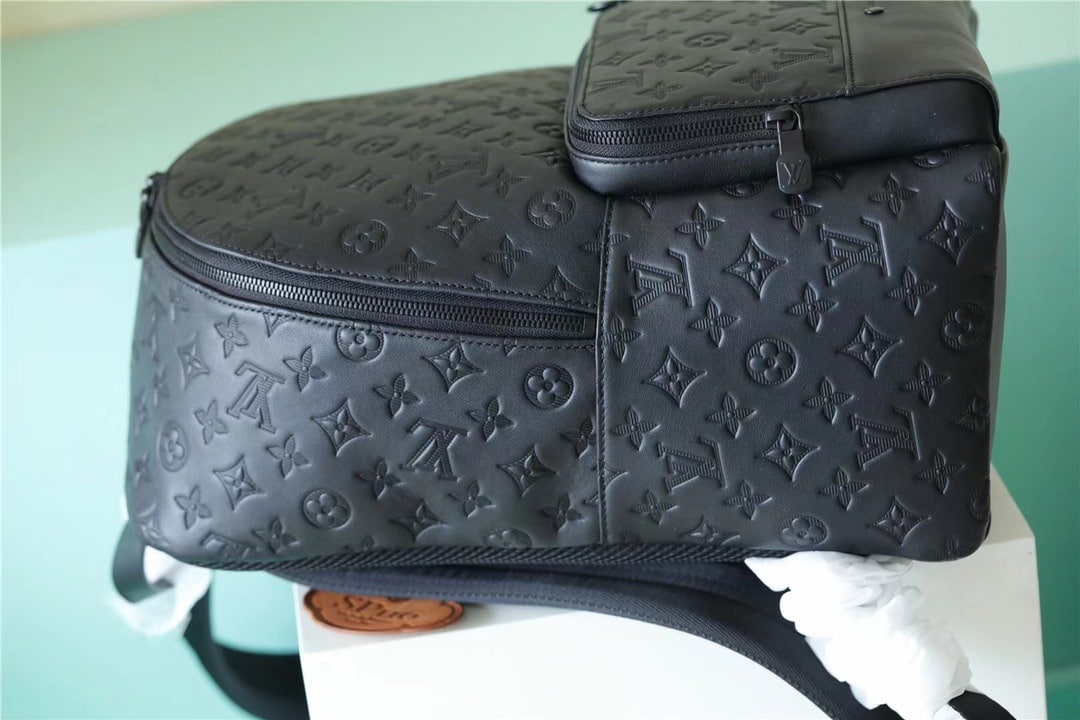 1:1 Replica Louis Vuitton LV Racer Backpack Monogram Shadow Leather Unique Bag For Men M46109 - 41cm - Image 3