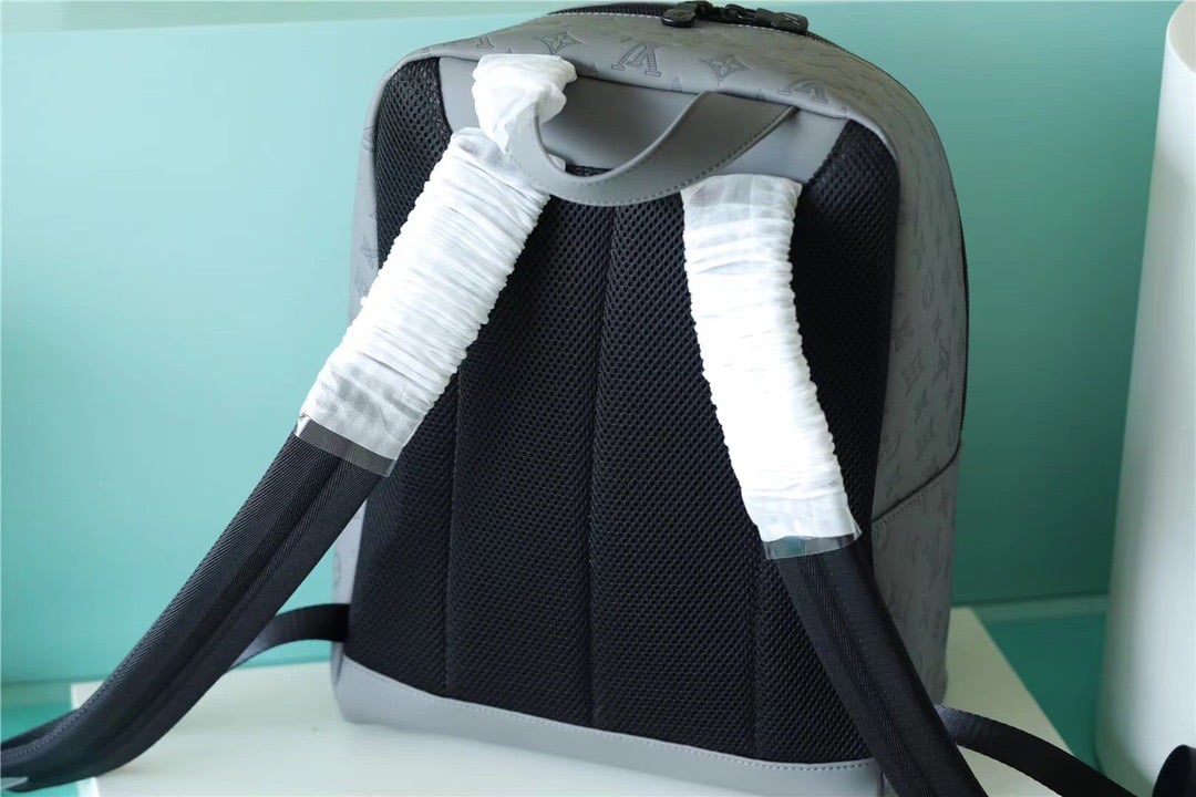 1:1 Replica Louis Vuitton LV Racer Backpack Monogram Shadow Leather Unique Bag For Men M46105 - 41cm - Image 6