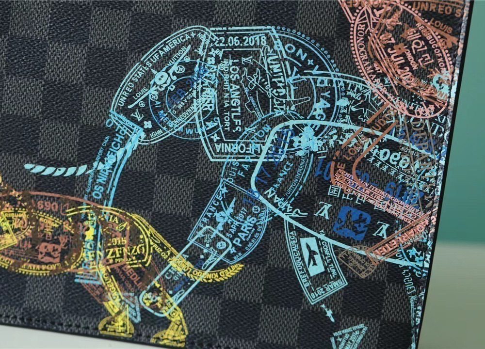 1:1 Replica Louis Vuitton LV Sac Plat Cross Damier Graphite Canvas Unique Bag For Men N45276 - 11.2in/28.5cm