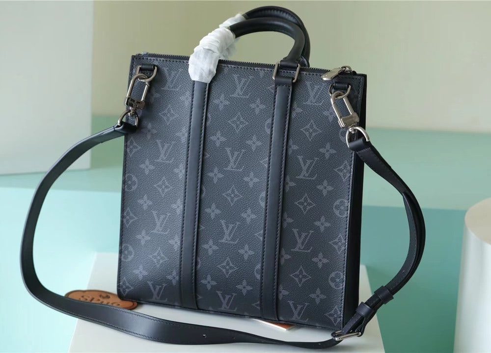 1:1 Replica Louis Vuitton LV Sac Plat Cross Monogram Eclipse Reverse Canvas Unique Bag For Men M59664 - 11.2in/28.5cm