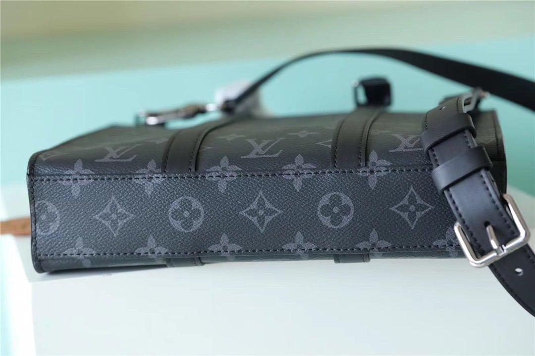 1:1 Replica Louis Vuitton LV Sac Plat Cross Monogram Eclipse Reverse Canvas Unique Bag For Men M59664 - 11.2in/28.5cm - Image 2