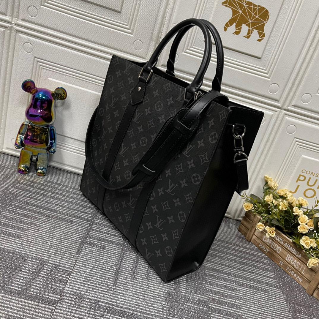 1:1 Replica Louis Vuitton LV Sac Plat Cross Taurillon Black Unique Bag For Men M59960 - 28.5in/11.2cm - Image 8