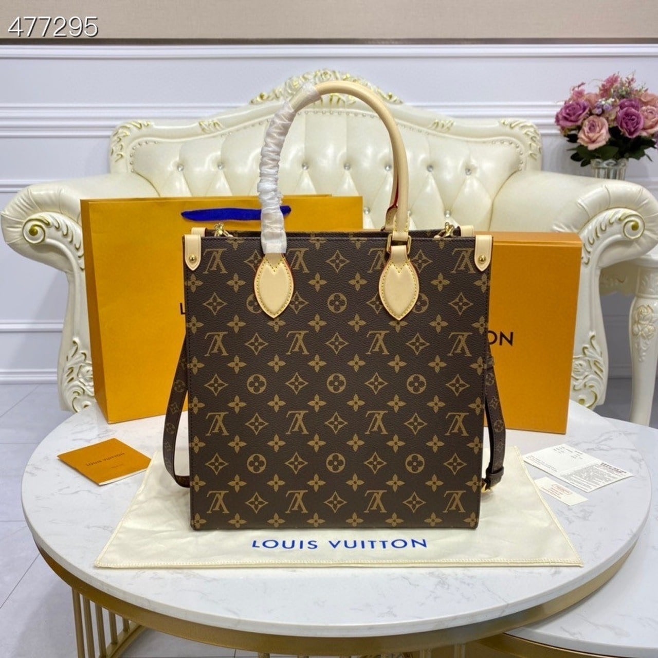 1:1 Replica Louis Vuitton LV Sac Plat PM Monogram Canvas Luxury Bag For Women M45848 - 11.8in/30cm - Image 4