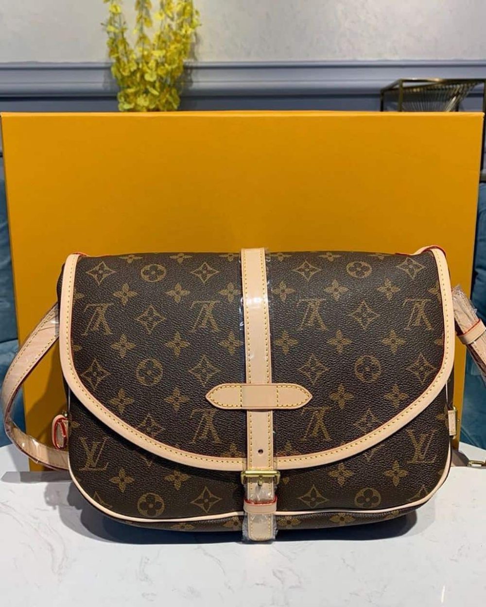 1:1 Replica Louis Vuitton LV Saumur MM Monogram Canvas Luxury Bag For Women M40710 -  11.8in/30cm