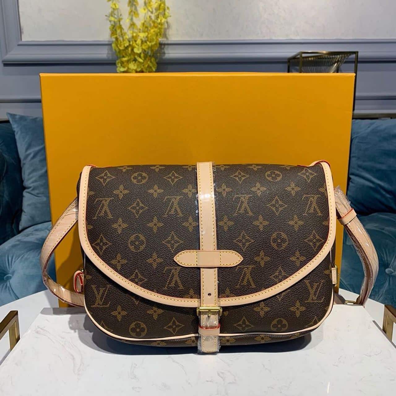1:1 Replica Louis Vuitton LV Saumur MM Monogram Canvas Luxury Bag For Women M40710 - 11.8in/30cm - Image 2