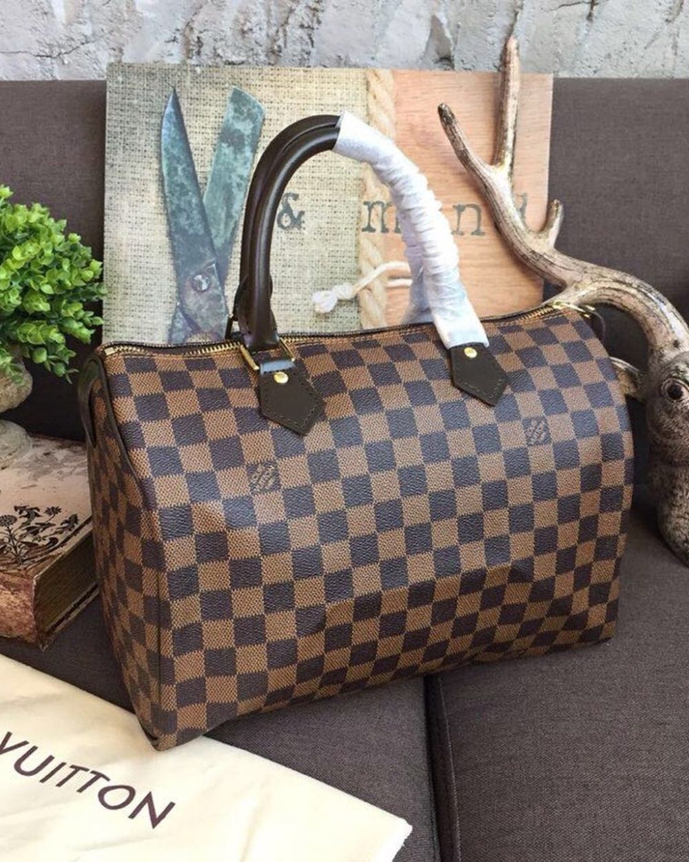 1:1 Replica Louis Vuitton LV Speedy 30 Damier Ebene Canvas Luxury Bag For Women N41364 - 11.8in/30cm
