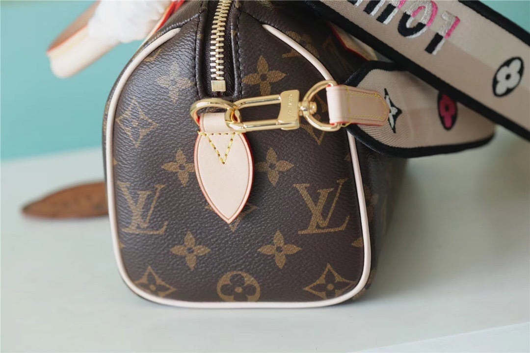 1:1 Replica Louis Vuitton LV Speedy Bandoulière 20 Monogram Canvas Black Luxury Bag For Women M46234 - 20cm/7.9in - Image 3