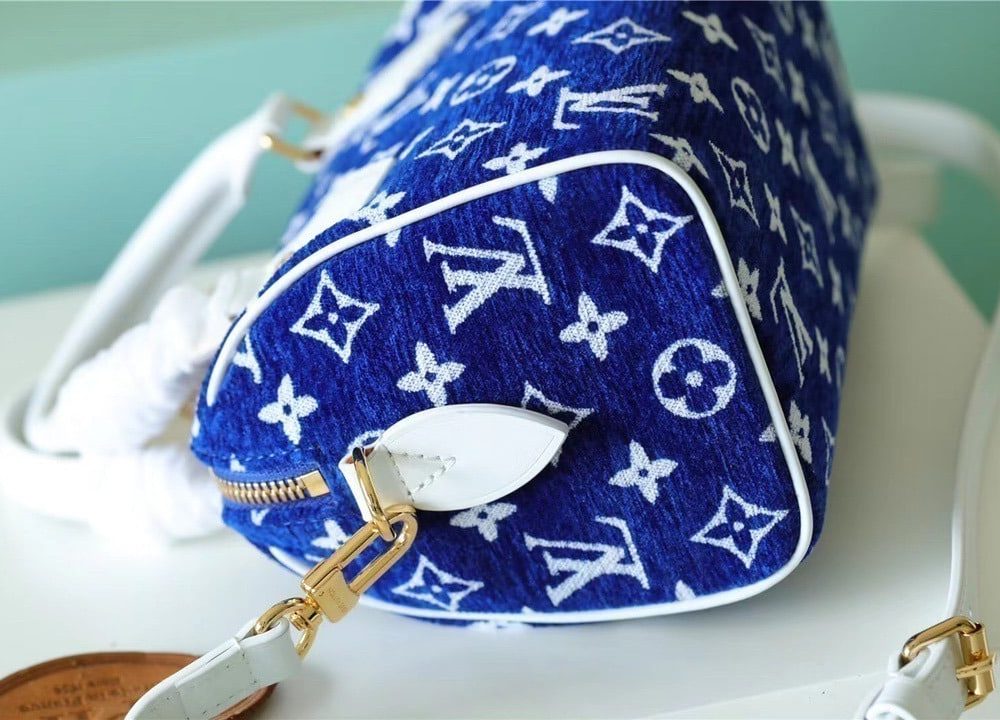 1:1 Replica Louis Vuitton LV Speedy Bandouliere 20 Monogram Blue Luxury Bag For Women M20751 - 20.5cm/8.1in